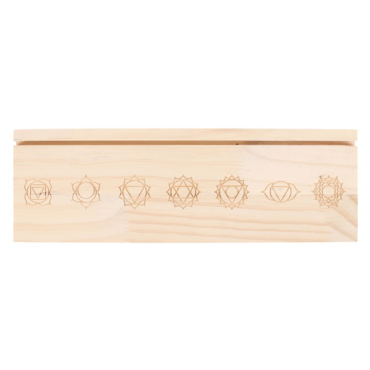SEVEN CHAKRAS WOODEN TAROT CARD STAND