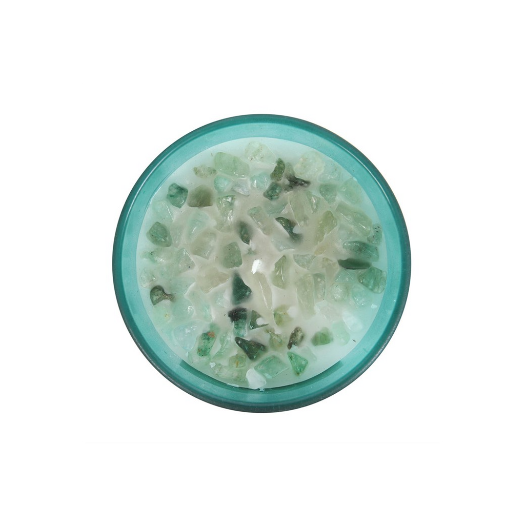 HEART CHAKRA CRYSTAL CANDLE