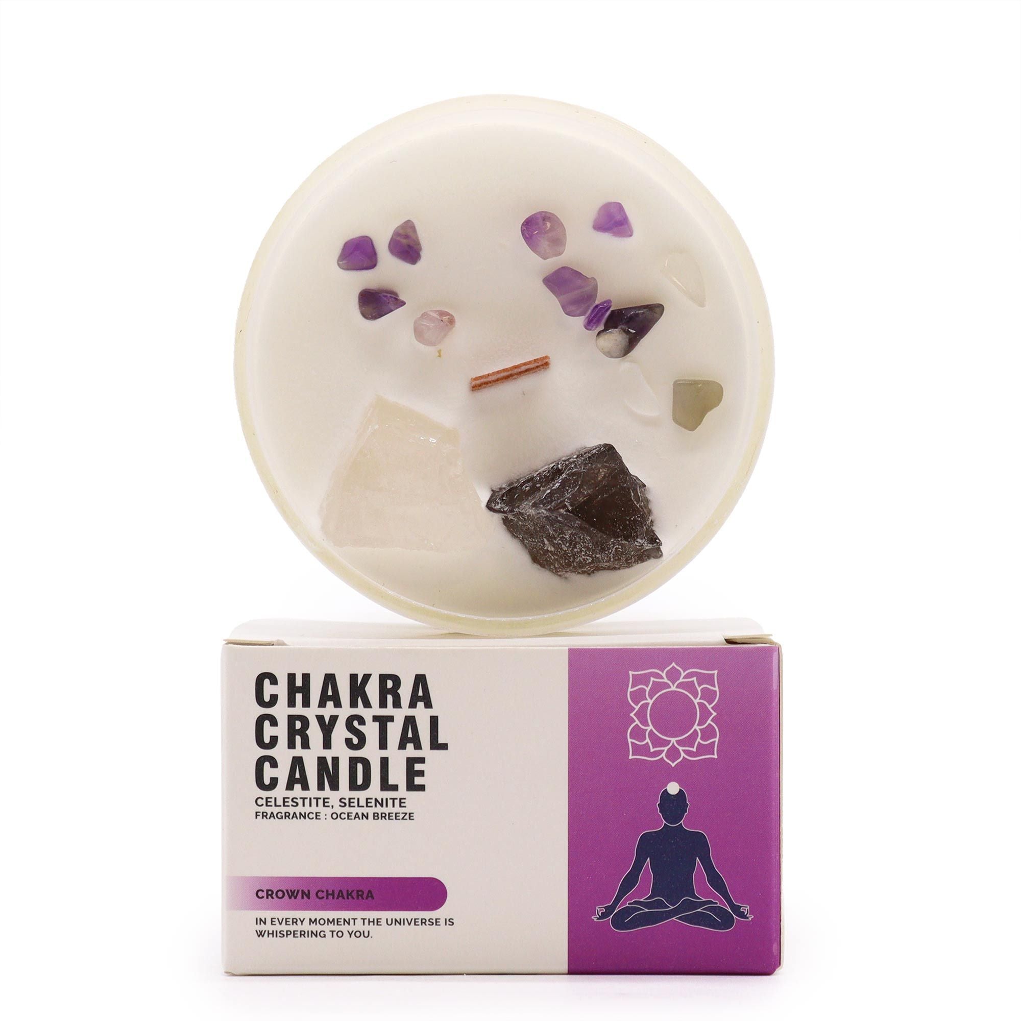 CROWN CHAKRA CRYSTAL CANDLE
