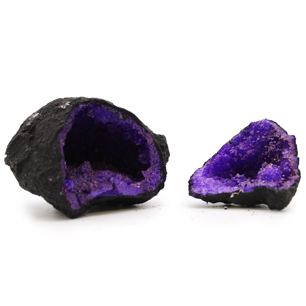 BLACK + PURPLE CALCITE GEODE