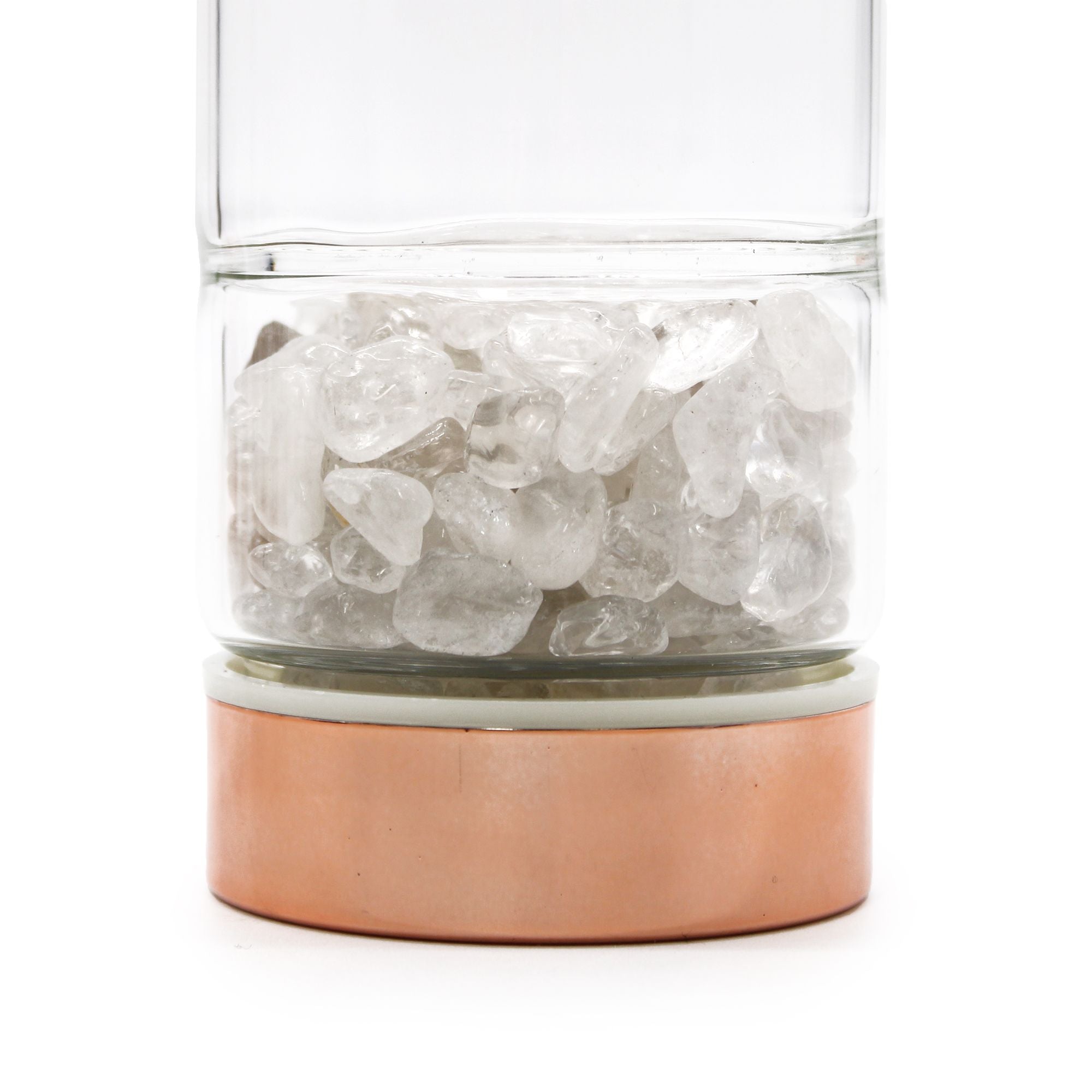 CLEAR QUARTZ CRYSTAL TEA INFUSER BOTTLE