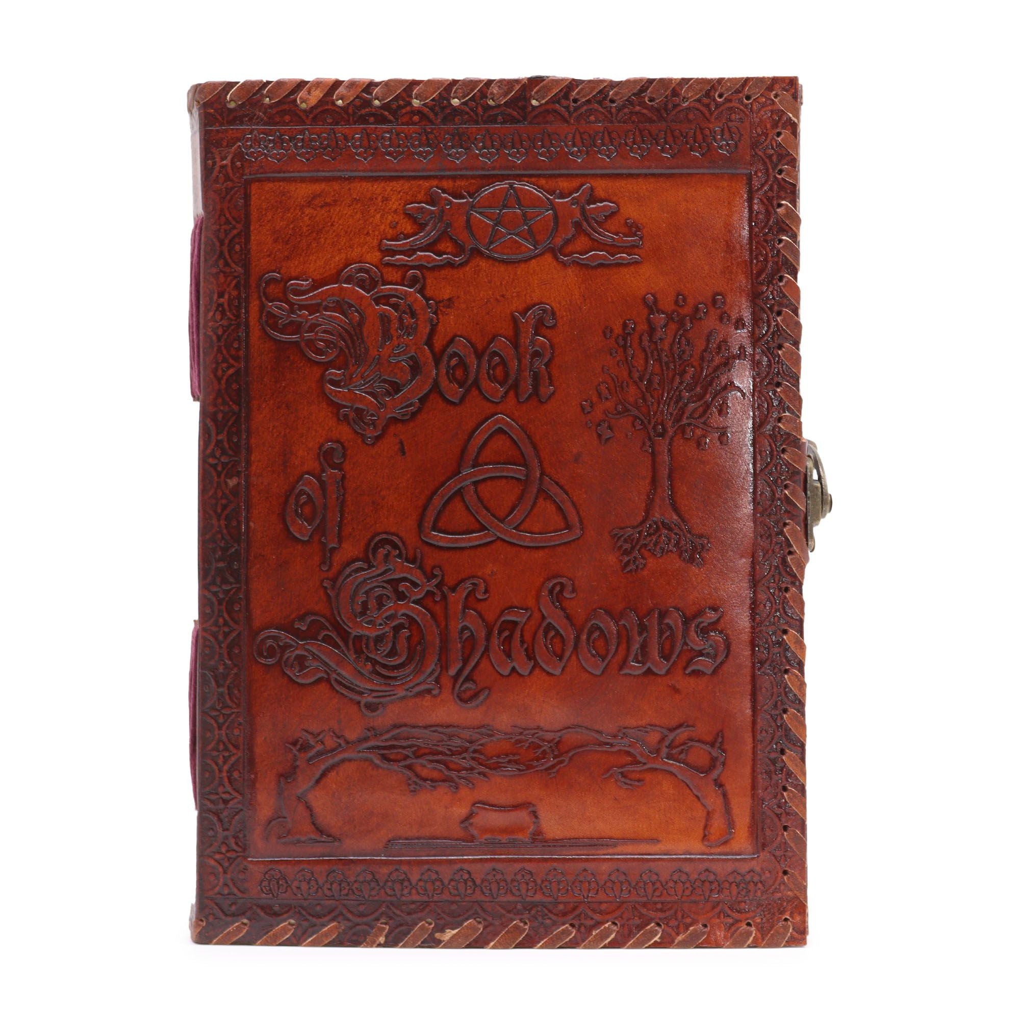 BOOK OF SHADOWS TAN LEATHER JOURNAL