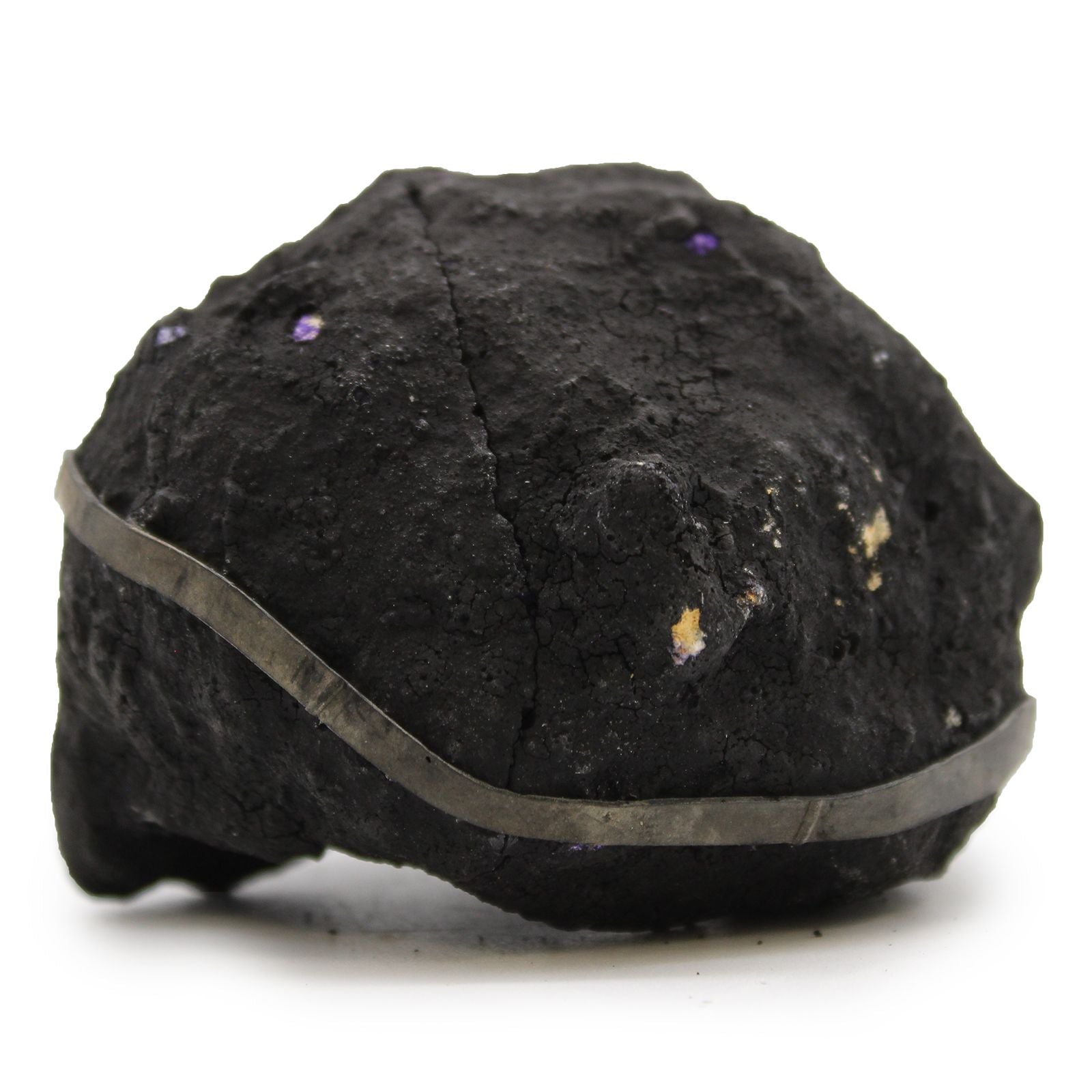 BLACK + PURPLE CALCITE GEODE