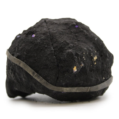 BLACK + PURPLE CALCITE GEODE