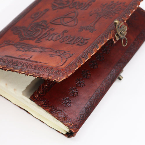 BOOK OF SHADOWS TAN LEATHER JOURNAL