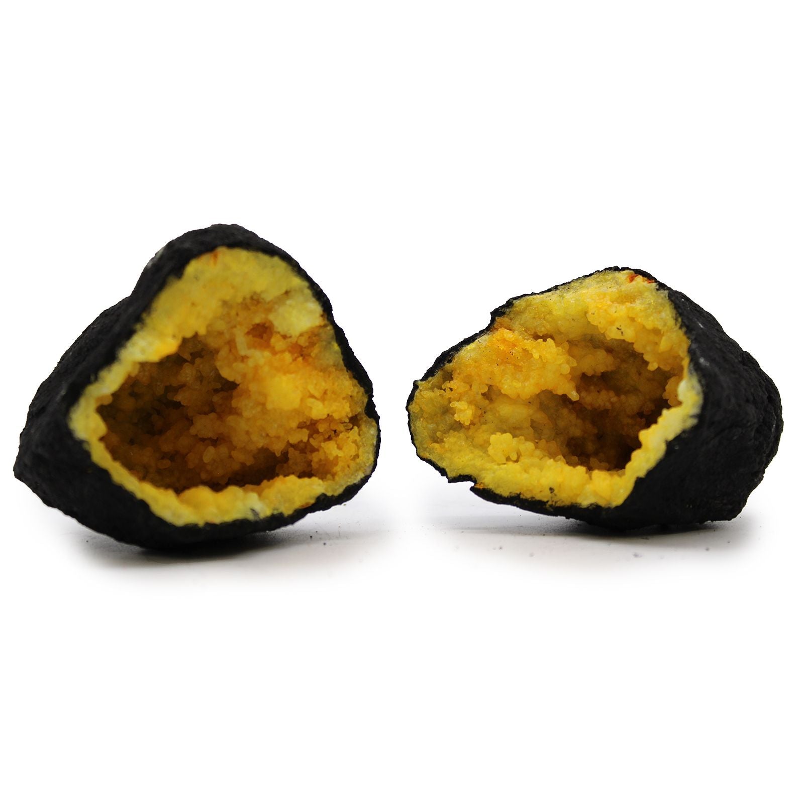 BLACK + YELLOW CALCITE GEODE