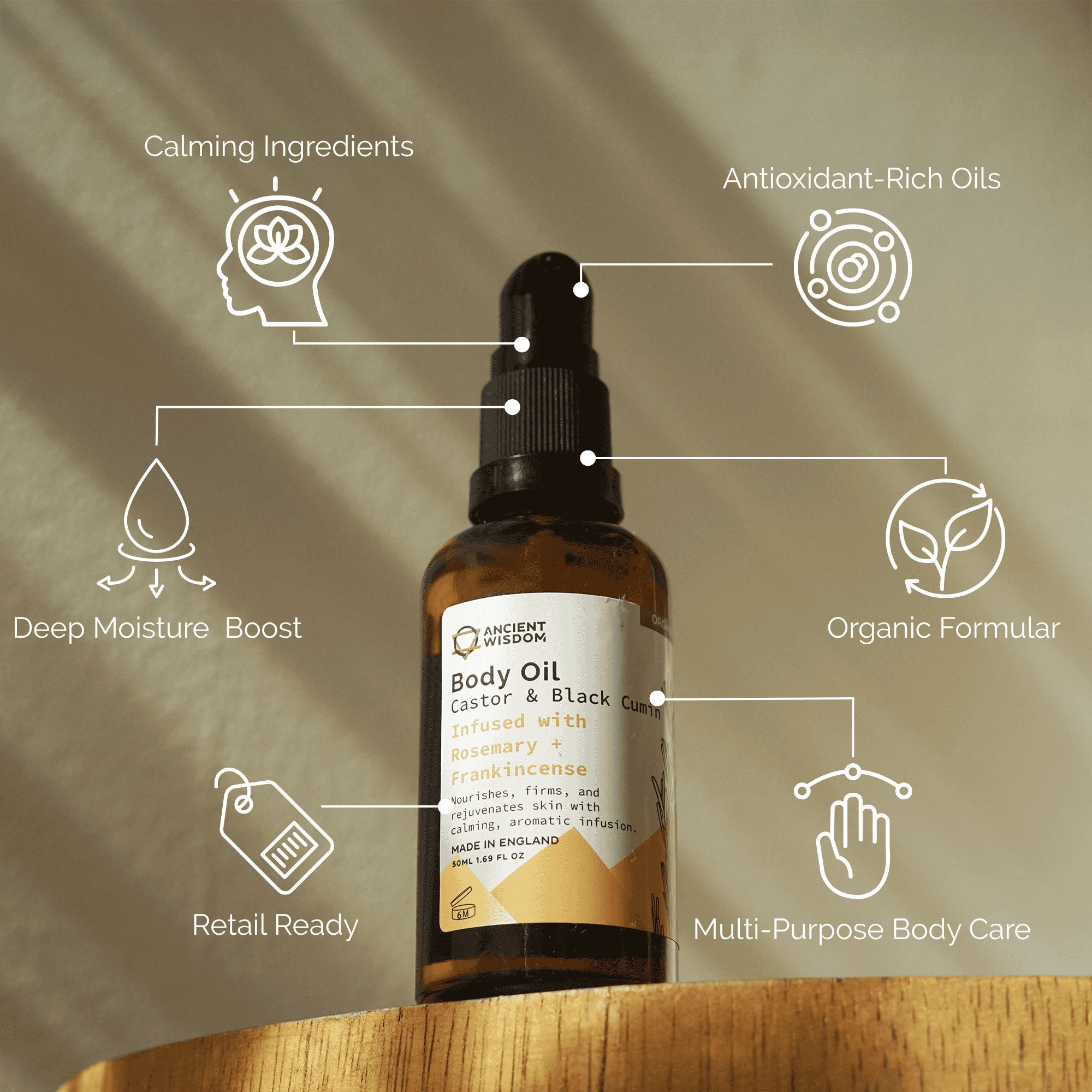 ROSEMARY + FRANKINCENSE ORGANIC BODY OIL