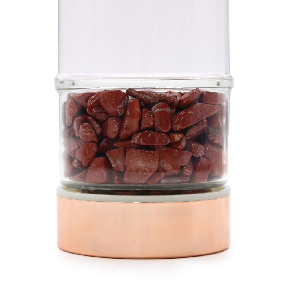 RED JASPER CRYSTAL TEA INFUSER BOTTLE