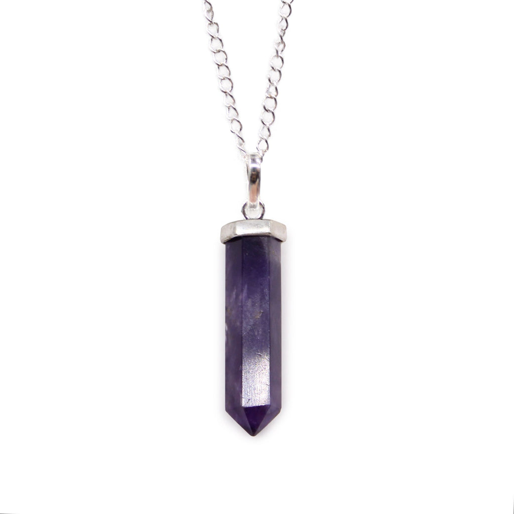AMETHYST POINT PENDANT NECKLACE