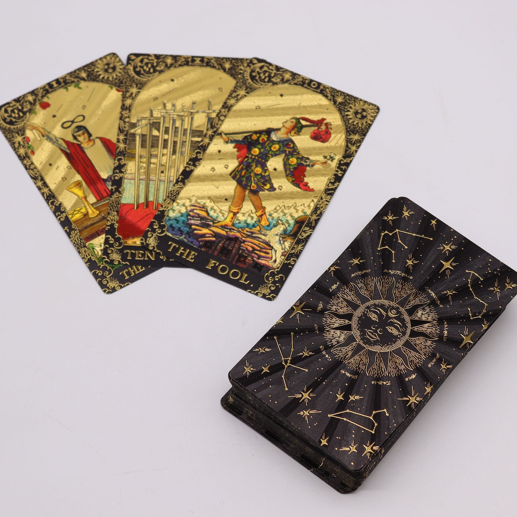 LET THE MAGIC BEGIN GOLD FOIL TAROT GIFT SET