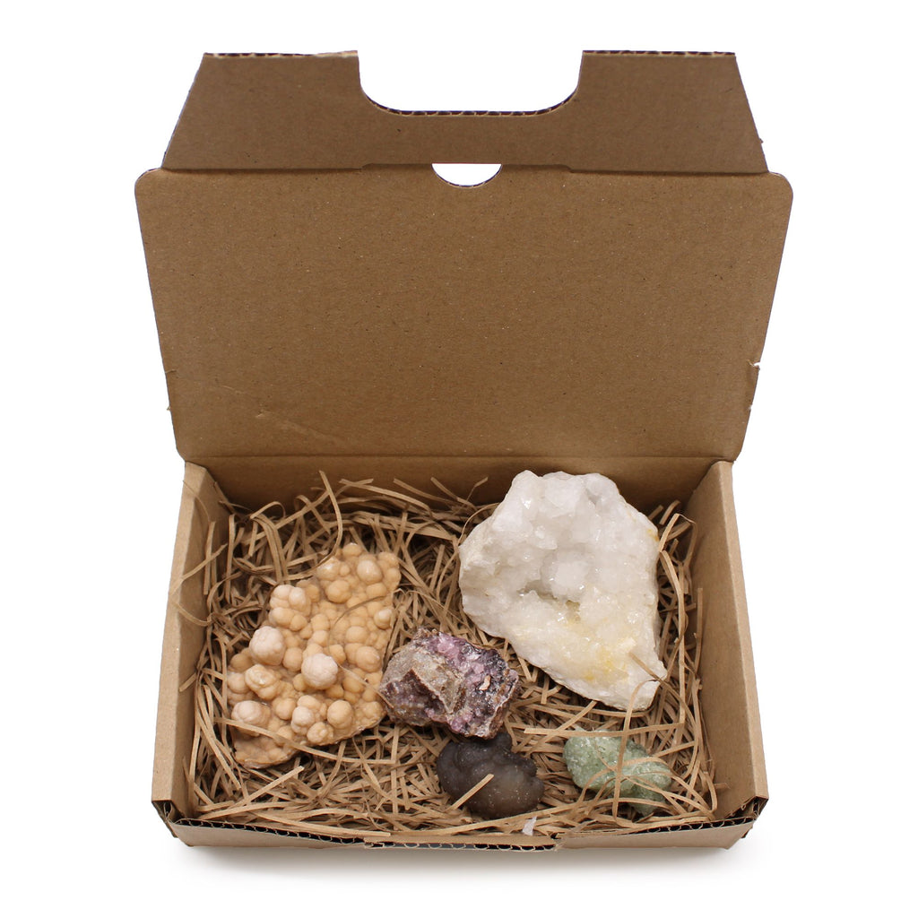 FLOWER CALCITE + COBALT CALCITE MINERAL COLLECTION
