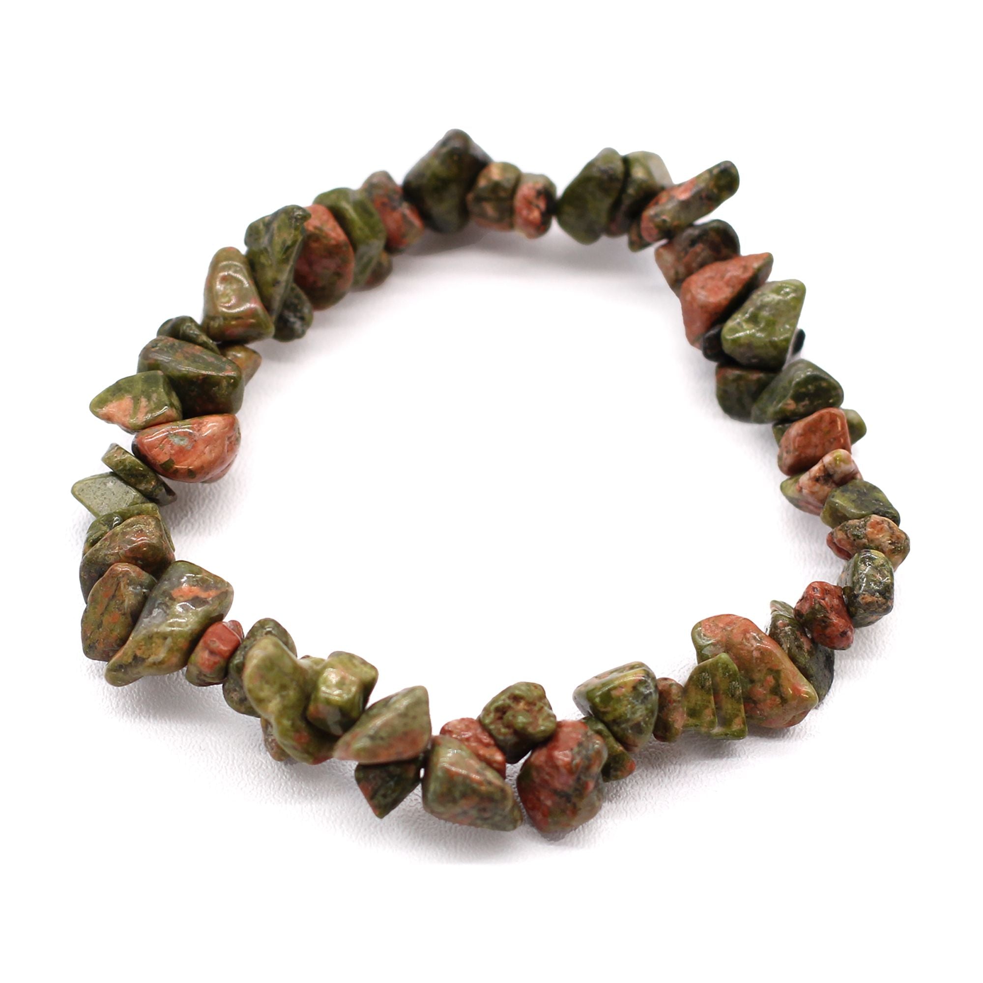 GREEN JASPER CHIPSTONE MANIFESTATION BRACELET