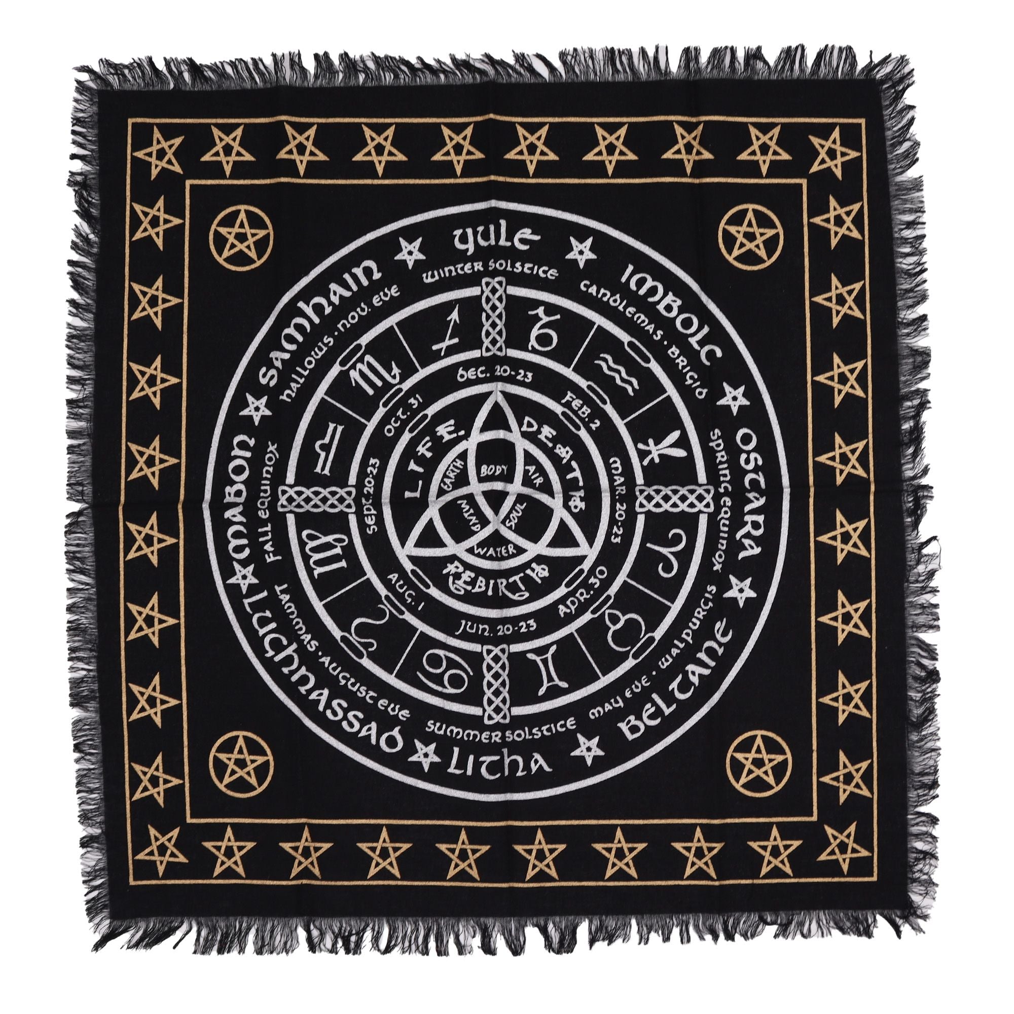 WHEEL OF THE YEAR ALTAR CLOTH