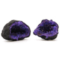 BLACK + TURQUOISE + PURPLE CALCITE GEODE