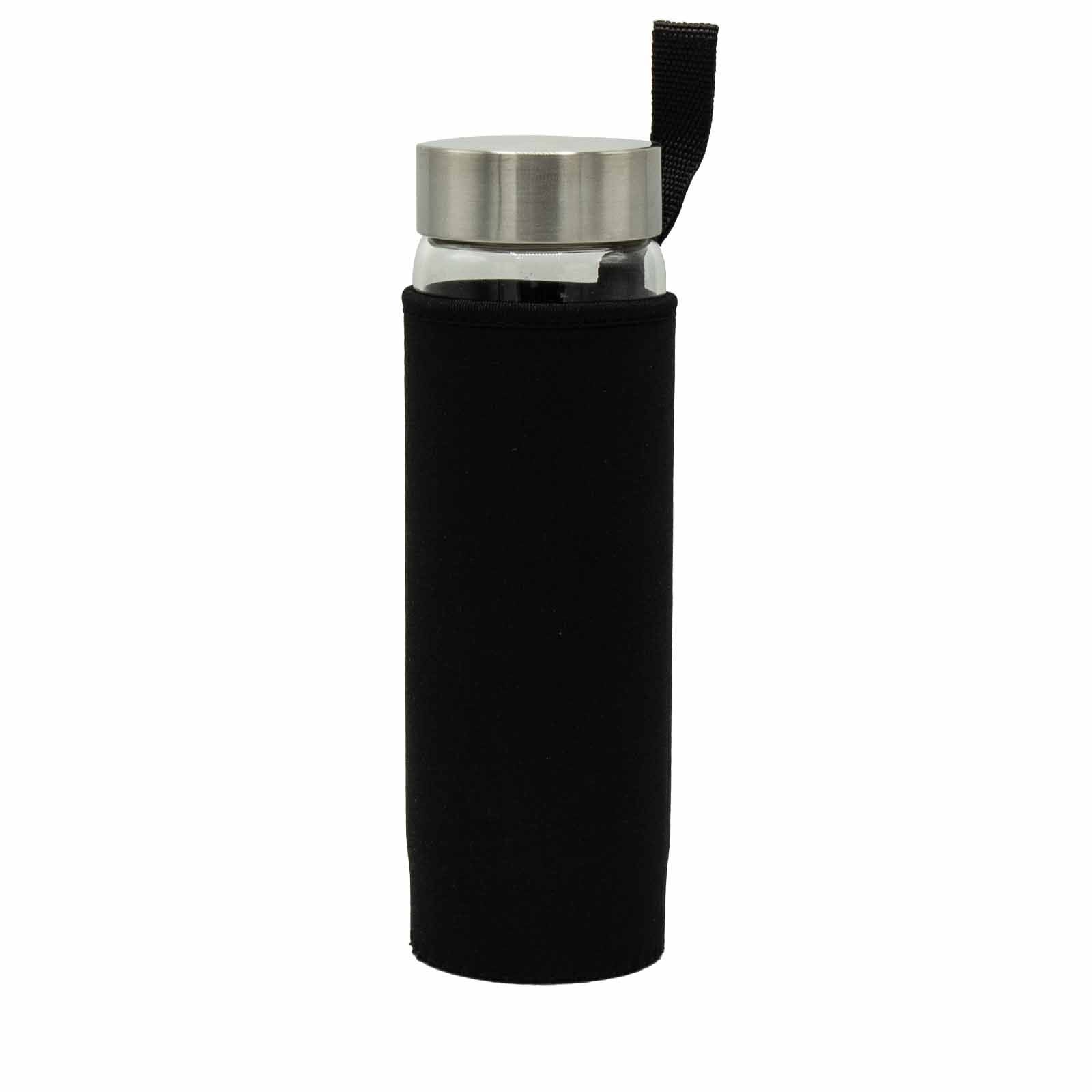 CLEAR QUARTZ CRYSTAL INFUSED GLASS WATER BOTTLE