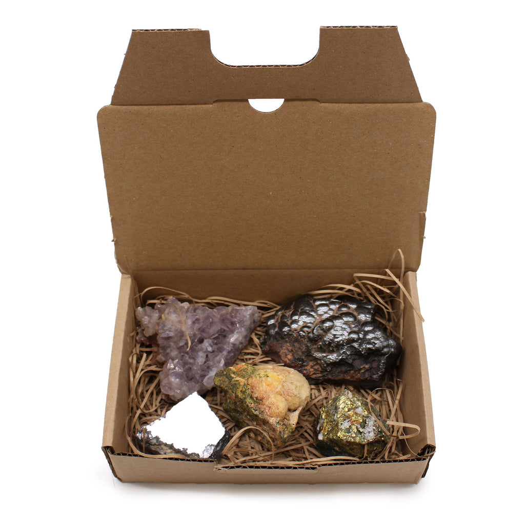 AMETHYST + EPIDOTE MINERAL COLLECTION