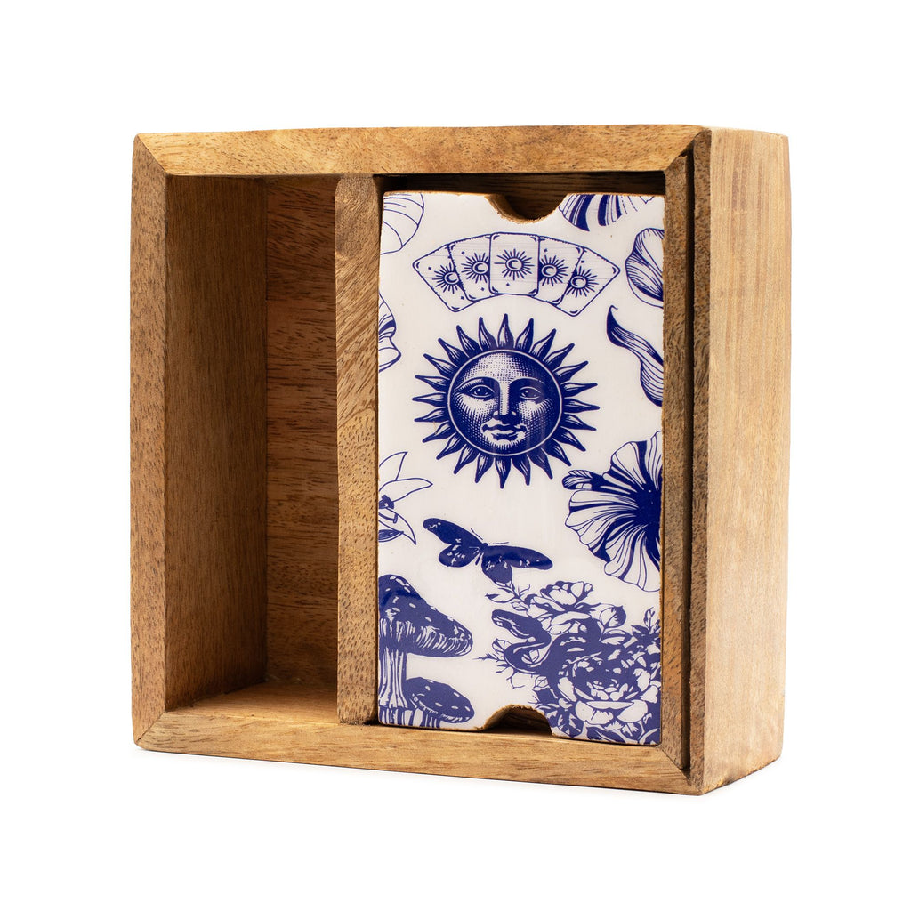 CELESTIAL TAROT STORAGE BOX + CARD HOLDER