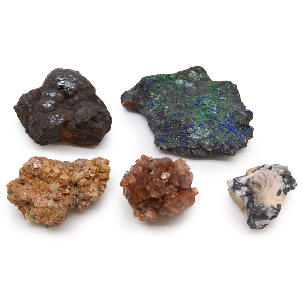 AZURITE MALACHITE + VANADINITE MINERAL COLLECTION