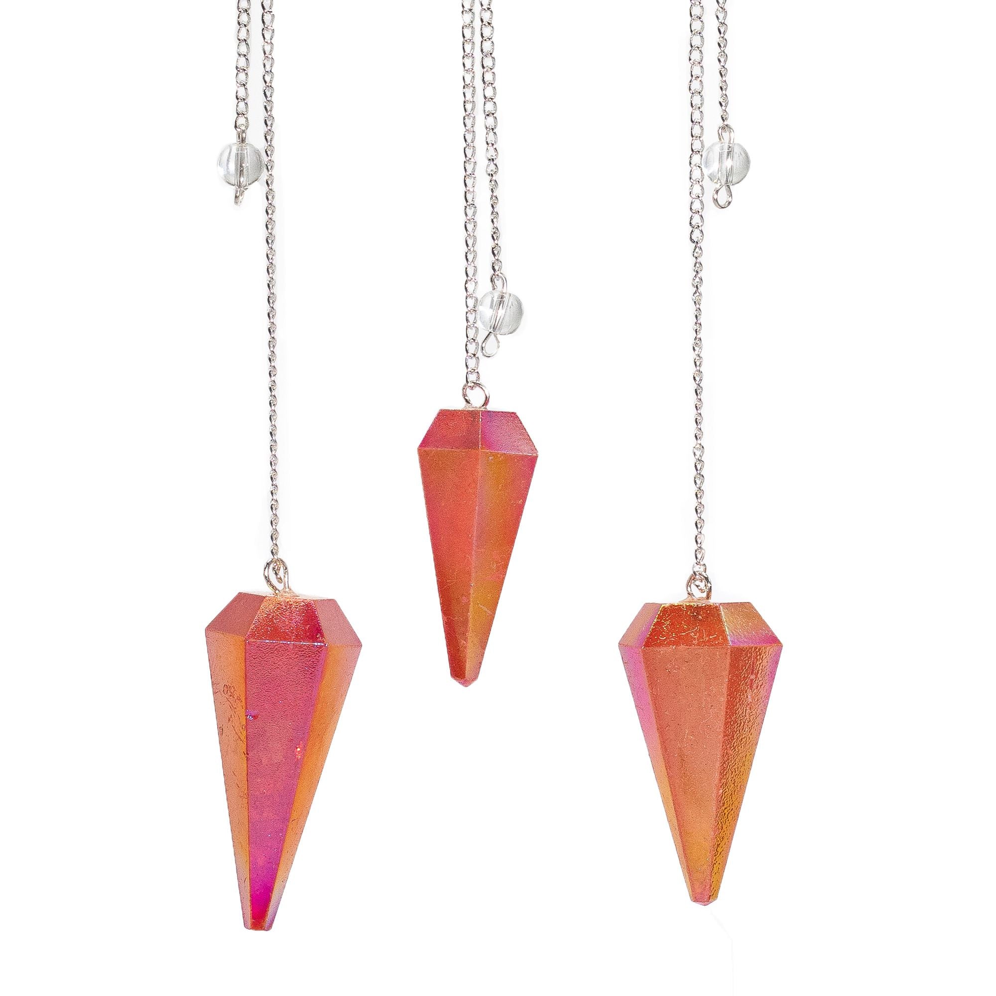 PEACH AURORA CRYSTAL PENDULUM