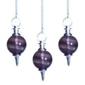 PURPLE FLUORITE SPHERE PENDULUM