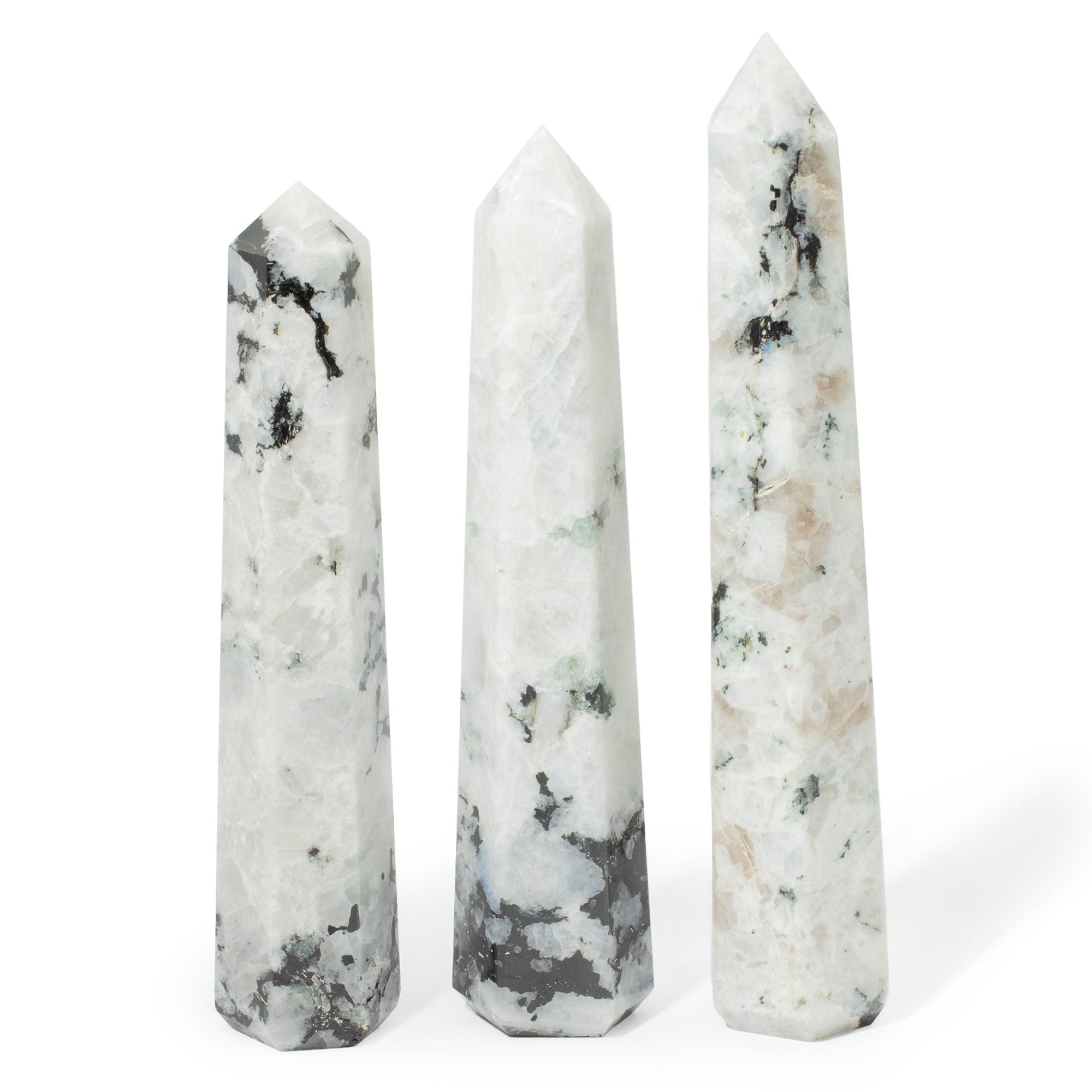 RAINBOW MOONSTONE SIX FACE OBELISK POINT (17CM)