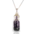 AMETHYST CRYSTAL BOTTLE PENDANT NECKLACE
