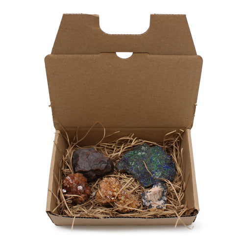 AZURITE MALACHITE + VANADINITE MINERAL COLLECTION