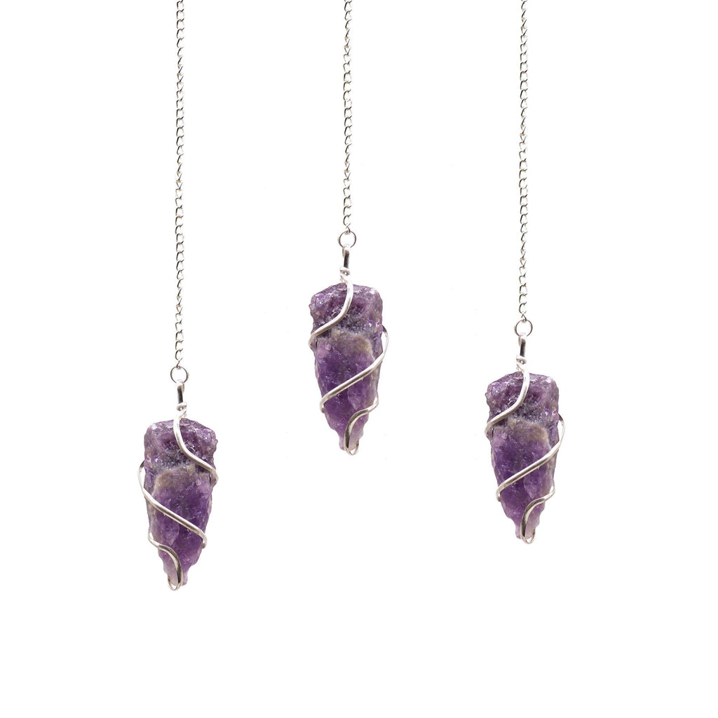 RAW AMETHYST PENDULUM