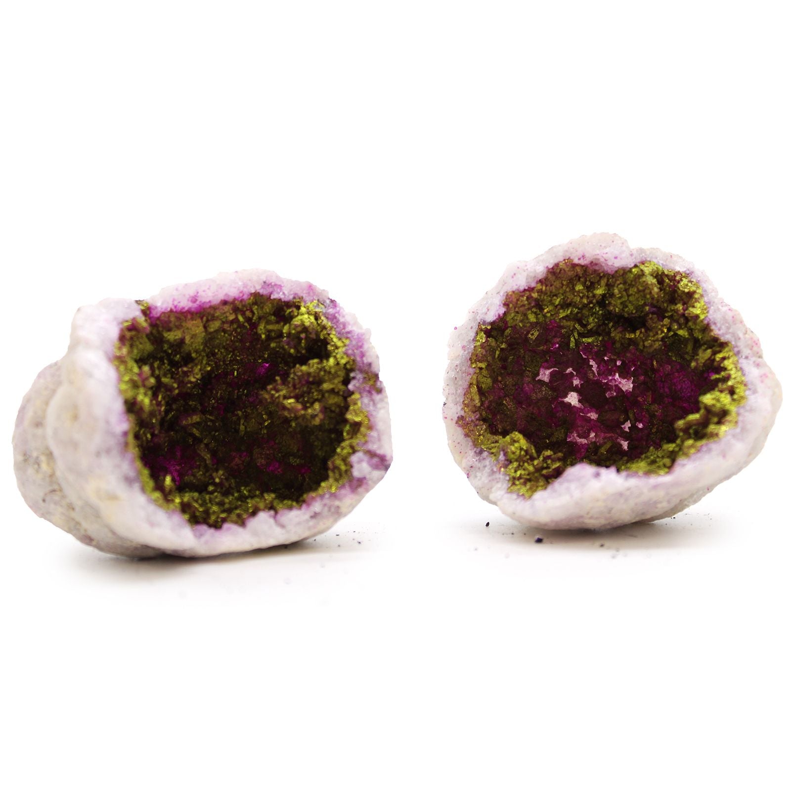 PINK + GOLD CALCITE GEODE