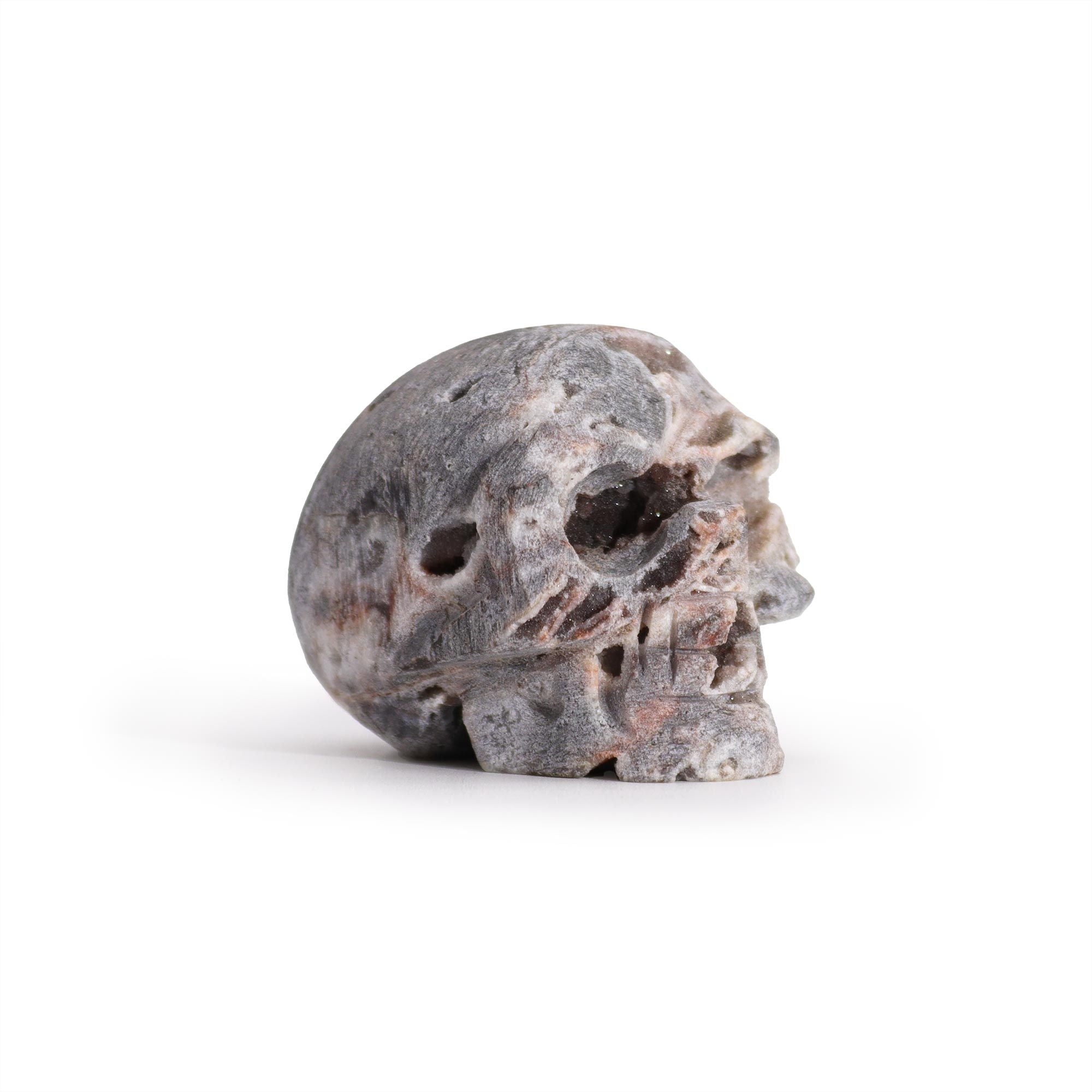 CALCITE GEODE CRYSTAL SKULL