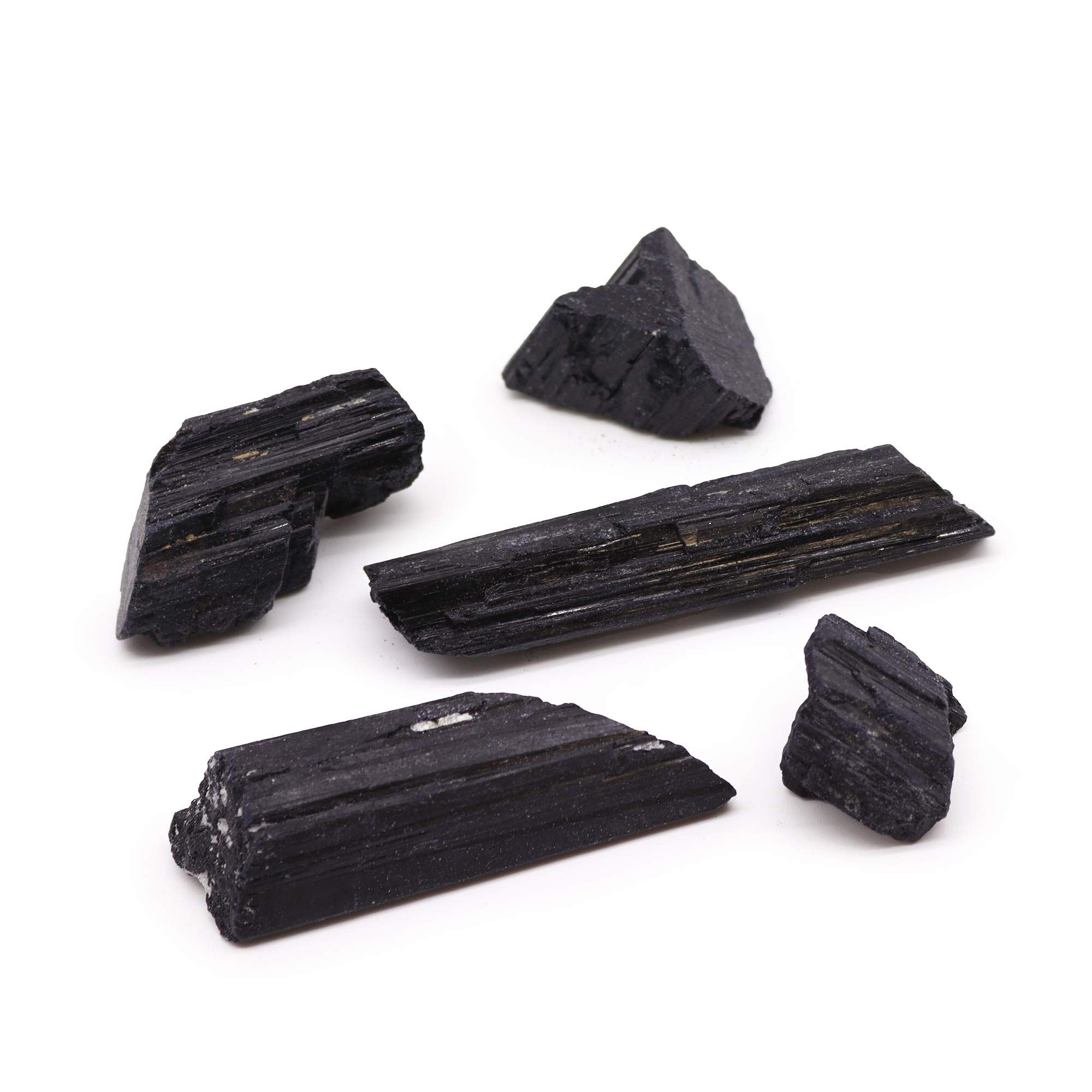 INDIAN BLACK TOURMALINE RAW CRYSTALS (1KG)