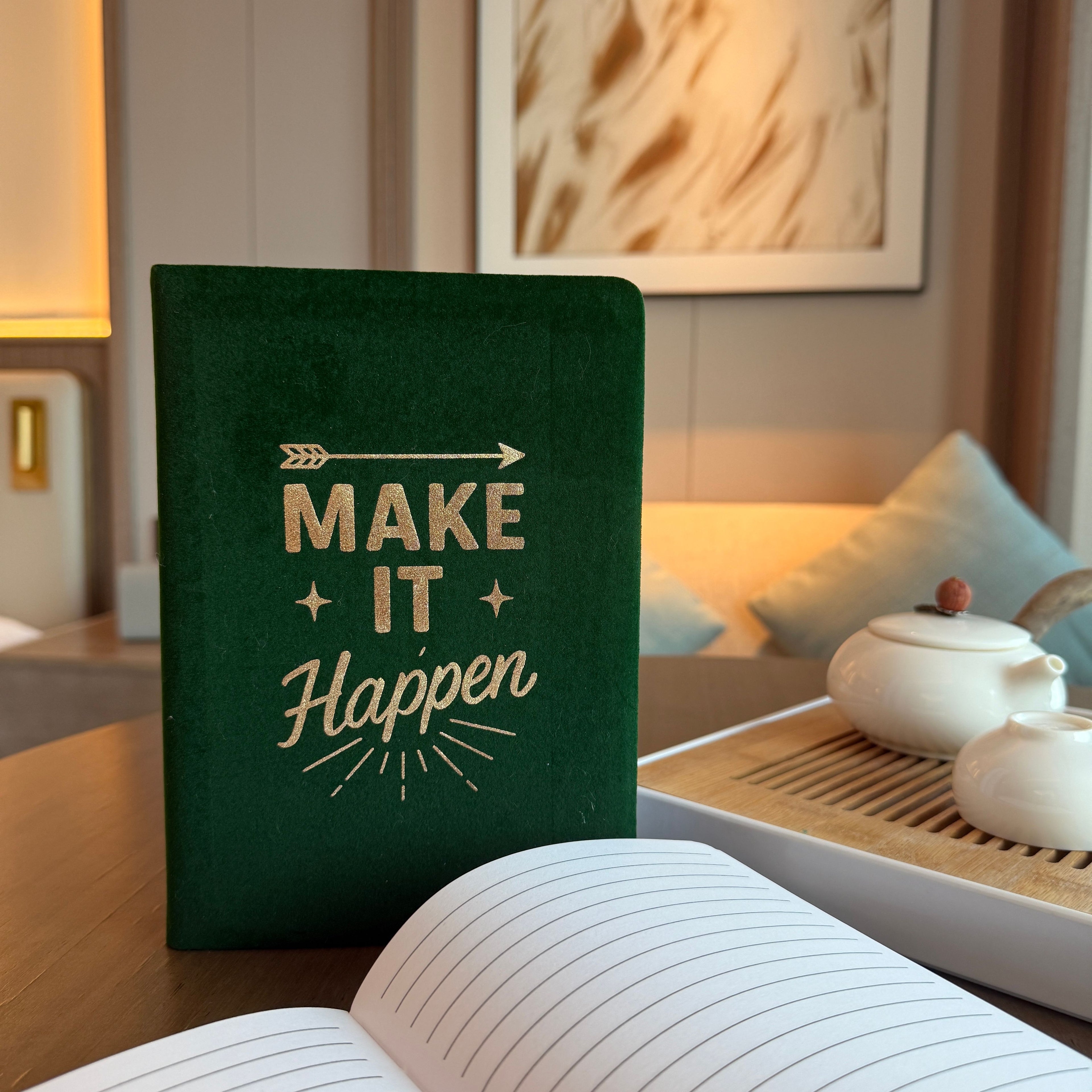 MAKE IT HAPPEN VELVET NOTEBOOK