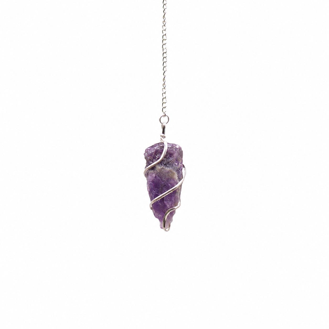 RAW AMETHYST PENDULUM