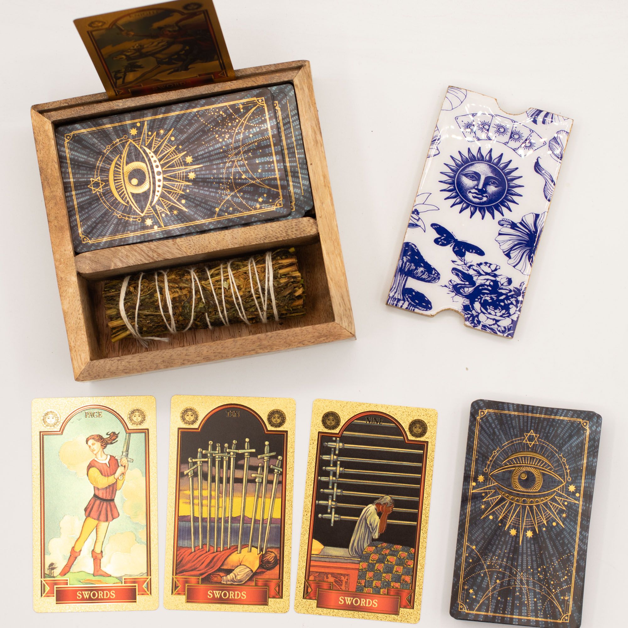 CELESTIAL TAROT STORAGE BOX + CARD HOLDER