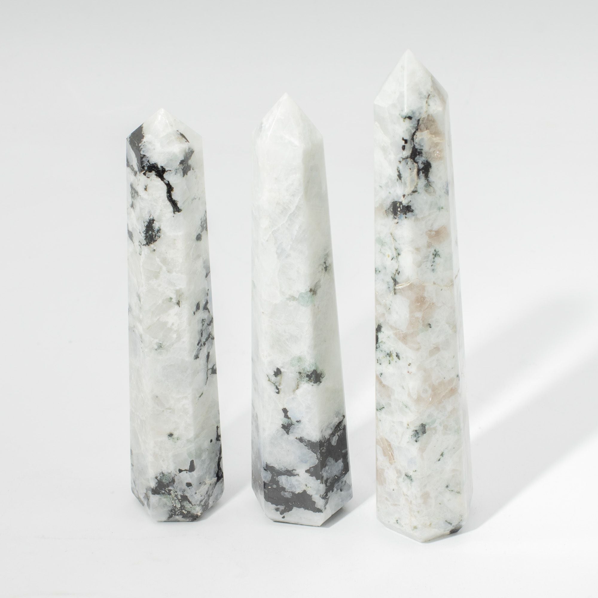 RAINBOW MOONSTONE SIX FACE OBELISK POINT (17CM)