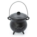 LARGE CAST IRON TRIPLE MOON CAULDRON