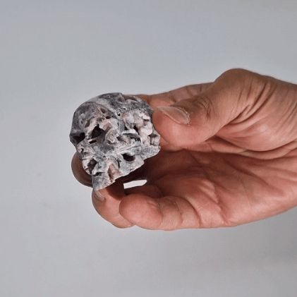 CALCITE GEODE CRYSTAL SKULL