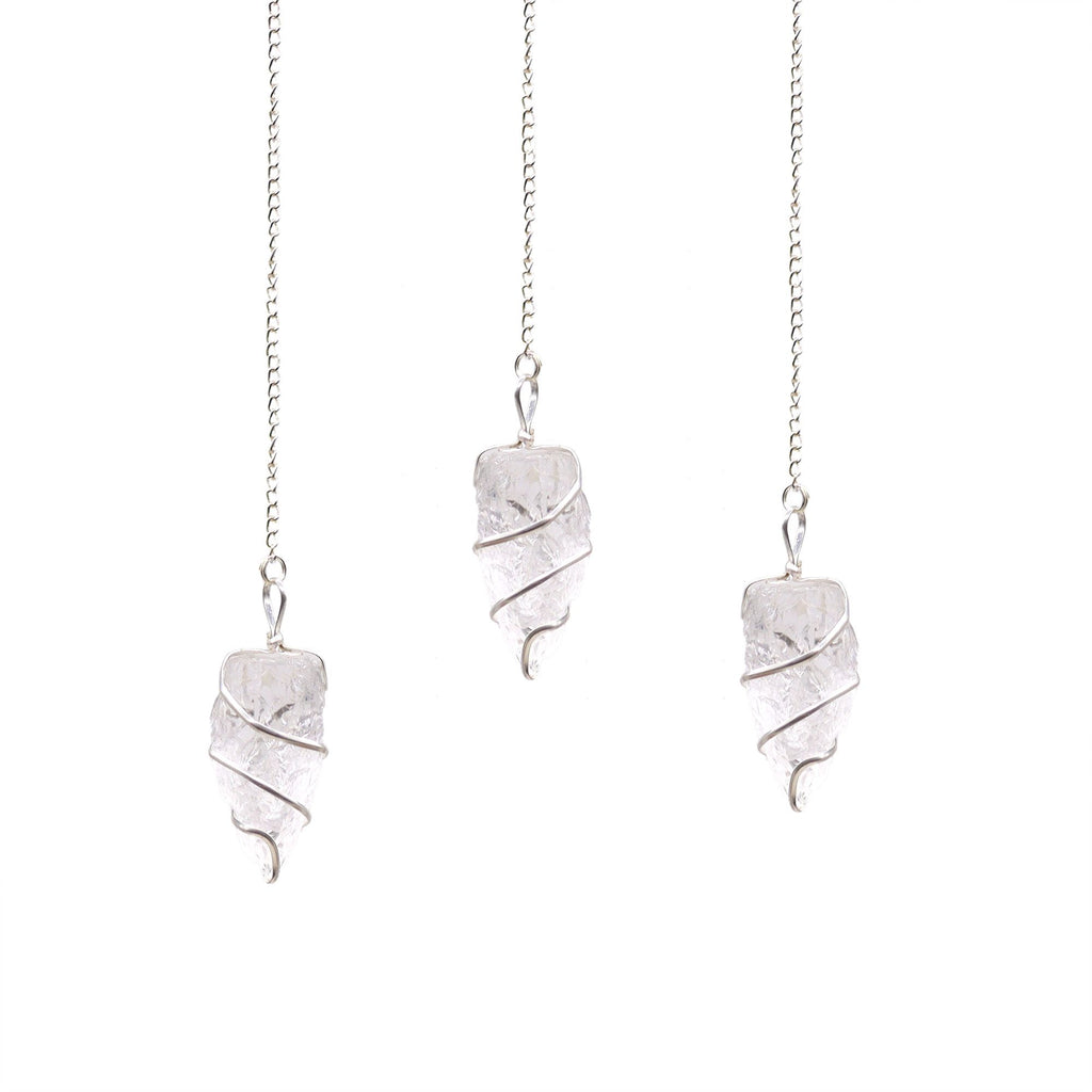 RAW ROCK QUARTZ PENDULUM