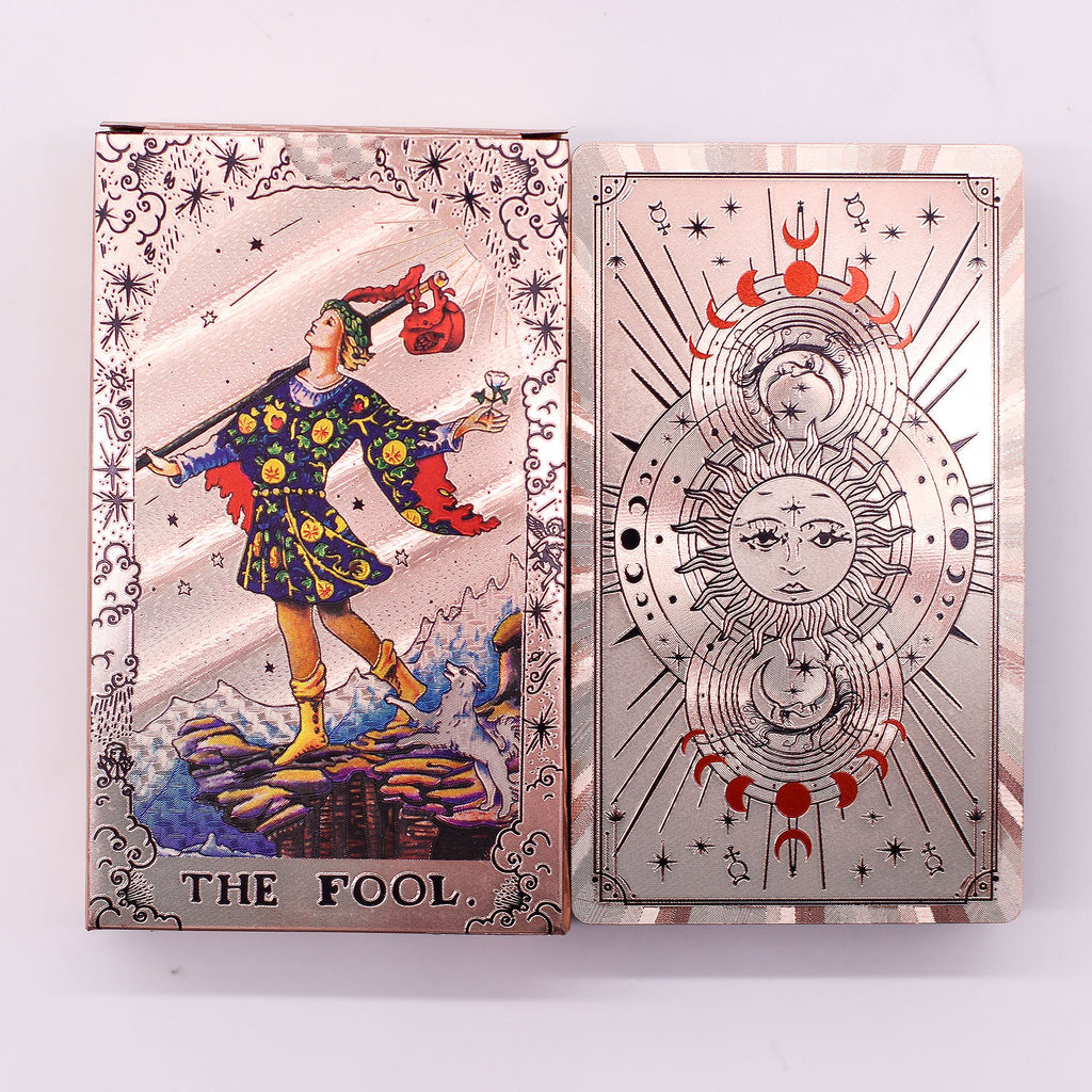 ROSE GOLD FOIL MOON PHASE TAROT DECK