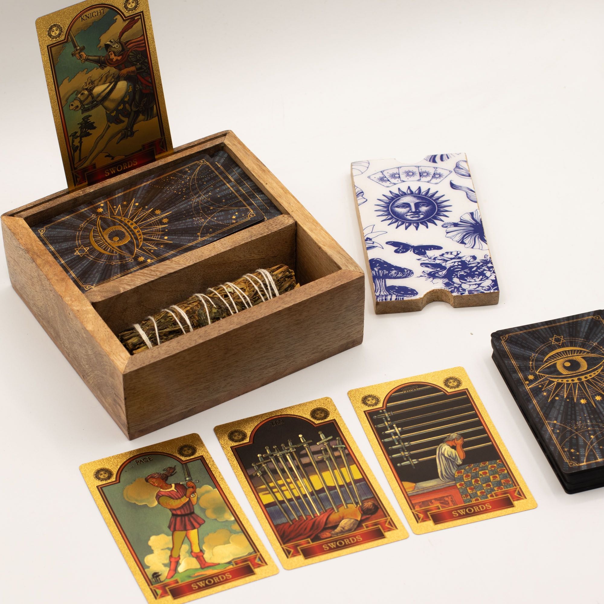 CELESTIAL TAROT STORAGE BOX + CARD HOLDER