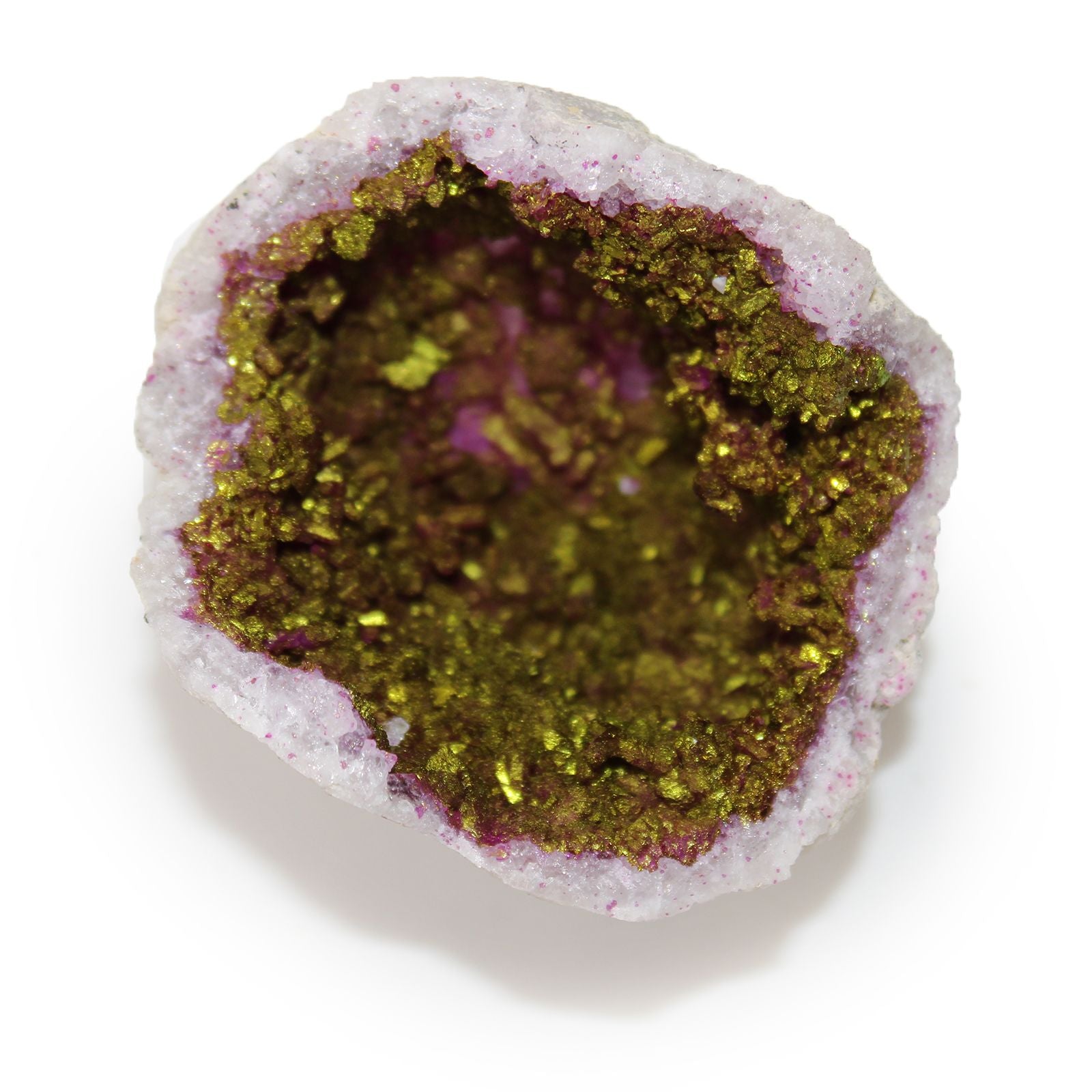 PINK + GOLD CALCITE GEODE