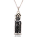 BLACK ONYX CRYSTAL BOTTLE PENDANT NECKLACE