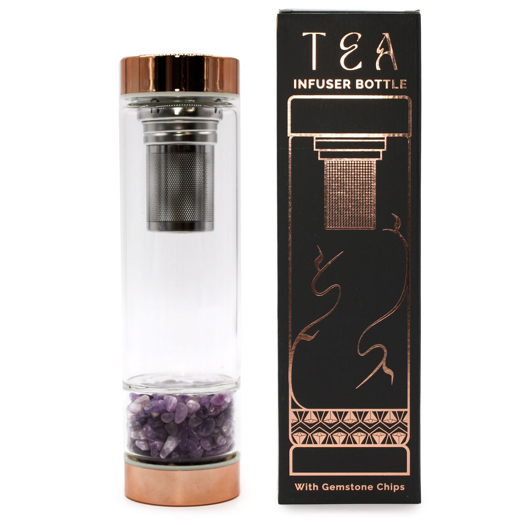 AMETHYST CRYSTAL TEA INFUSER BOTTLE