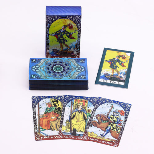 BLUE FOIL TAROT DECK