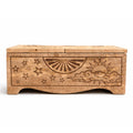 SUN + MOON CARVED SLIDING TAROT STORAGE BOX