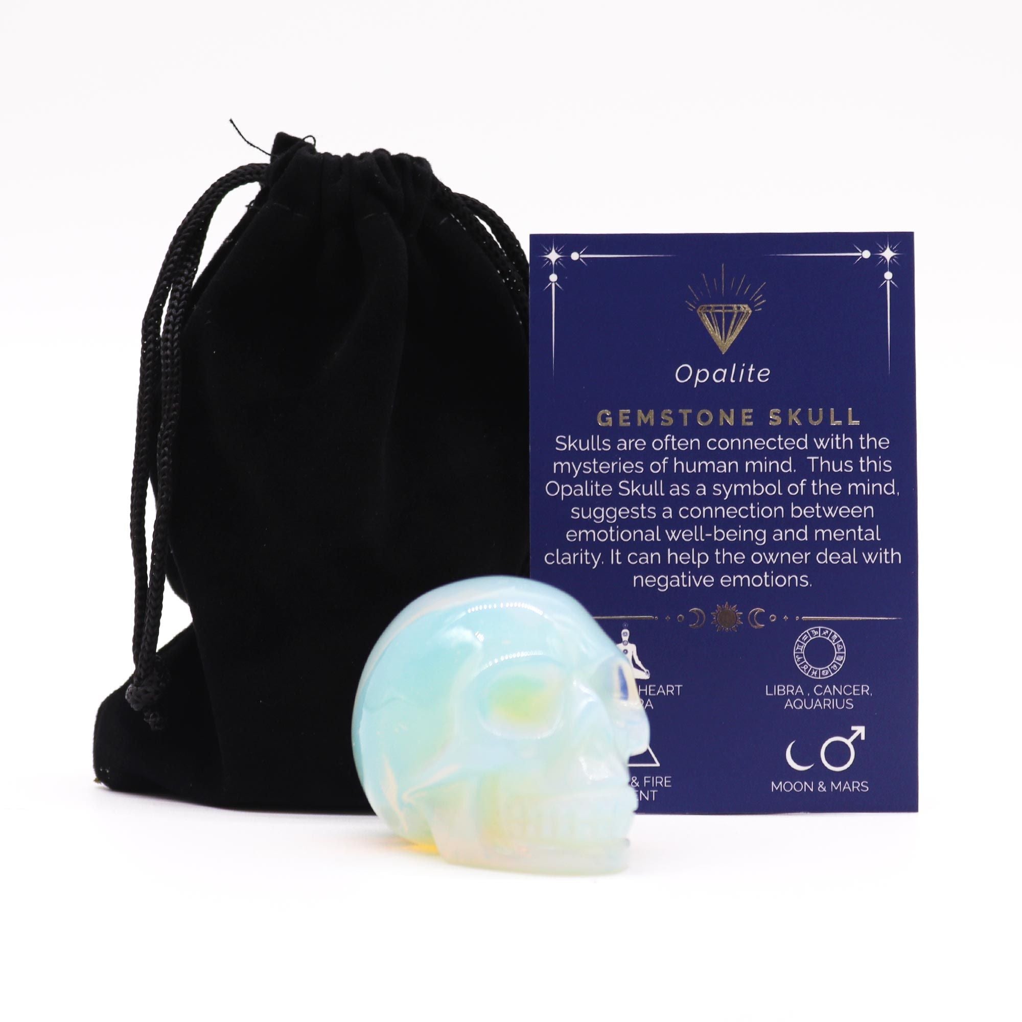 LARGE OPALITE GEMSTONE SKULL