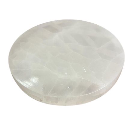 PLAIN SELENITE CIRCLE CHARGING PLATE (10CM)