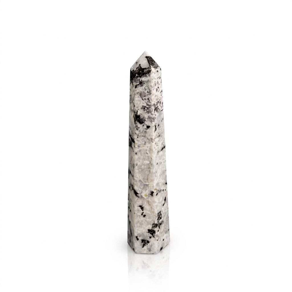 RAINBOW MOONSTONE SIX FACE OBELISK POINT (17CM)