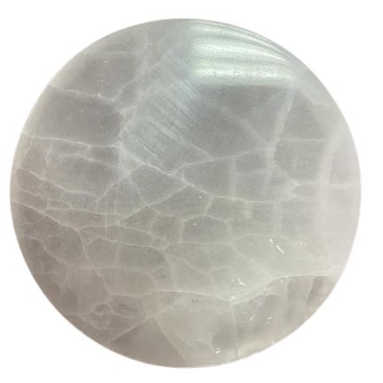 PLAIN SELENITE CIRCLE CHARGING PLATE (10CM)