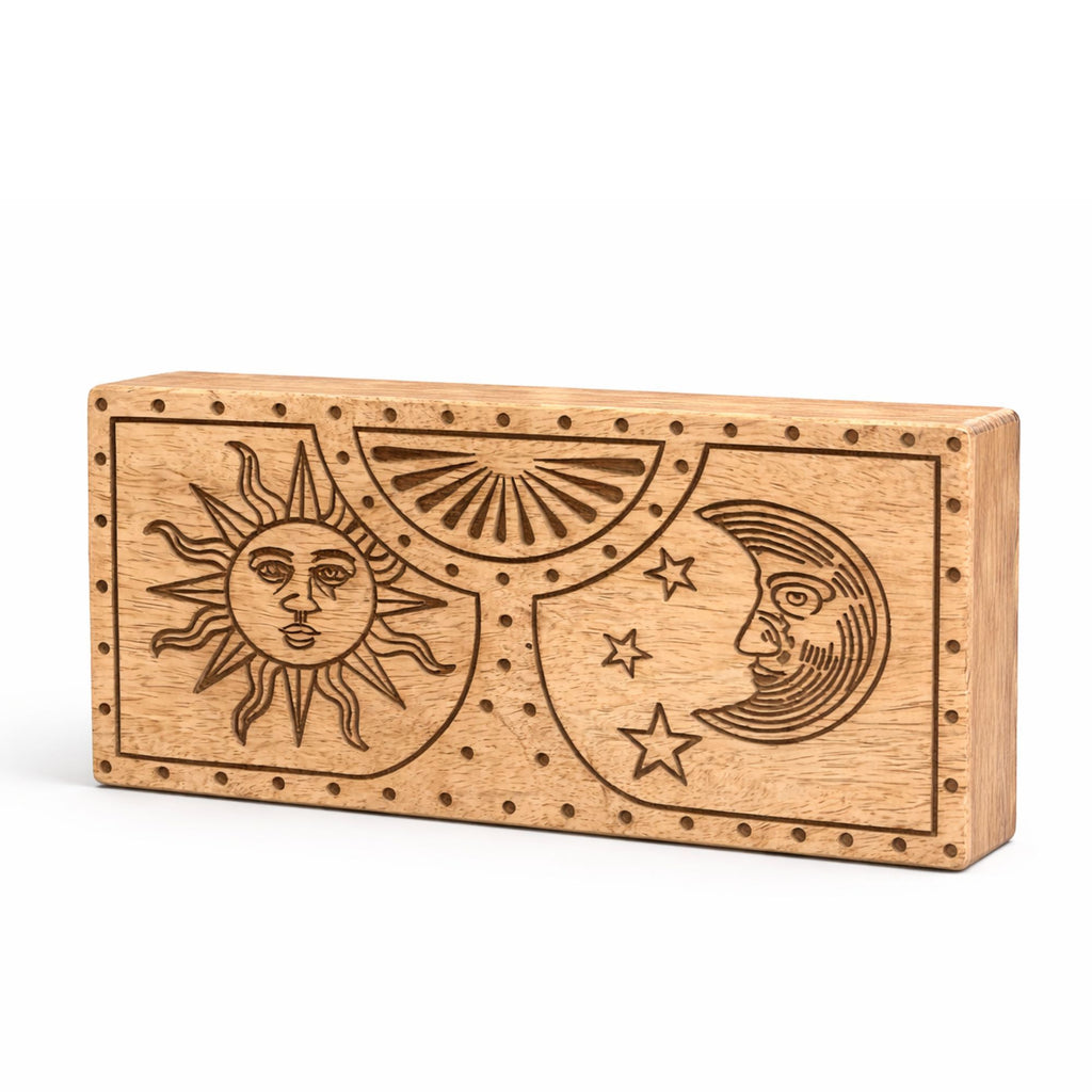 SUN + MOON CARVED CRYSTAL STORAGE BOX